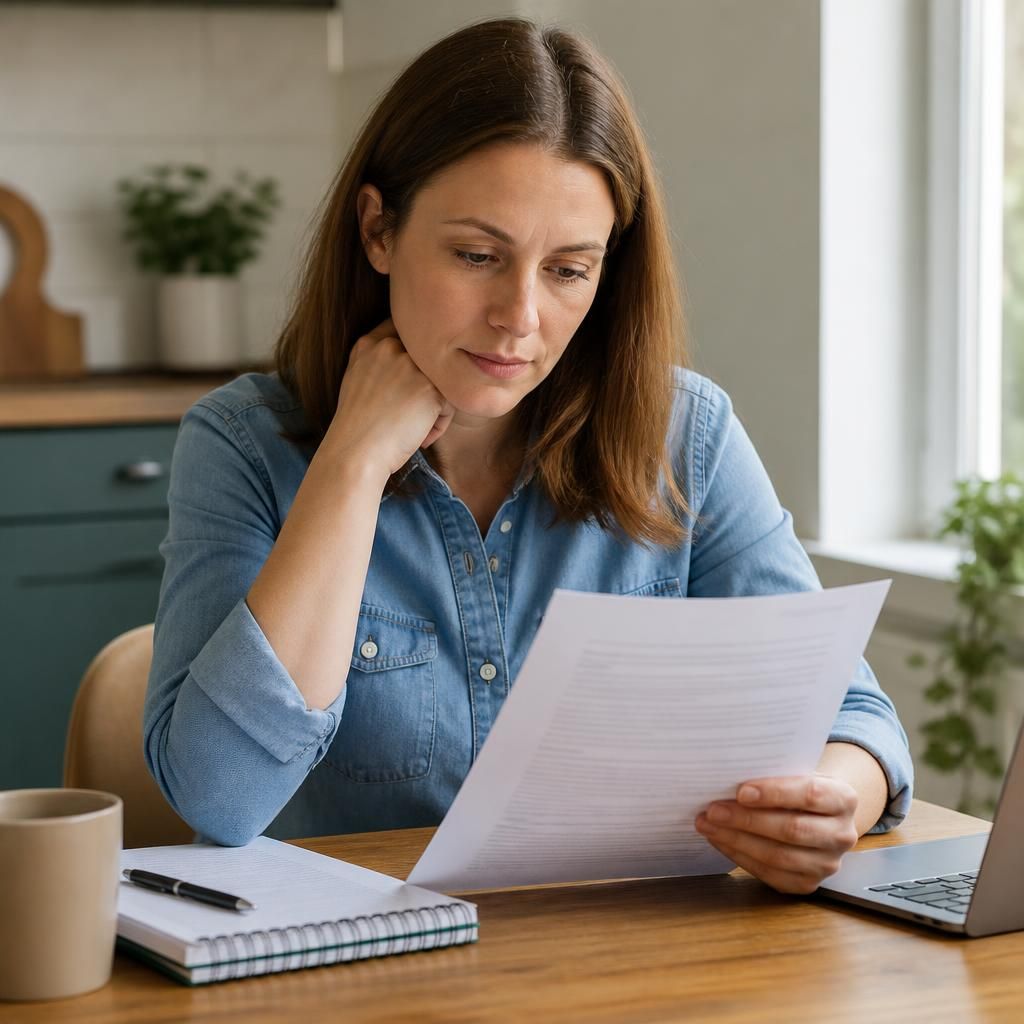 Person reviewing a written fostering agency complaints policy