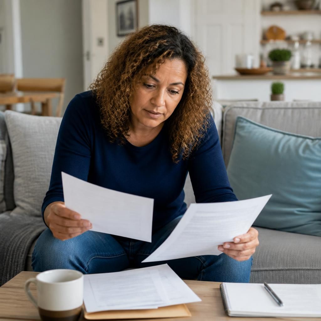 Guardian reviewing documents about a special guardianship lump-sum payment