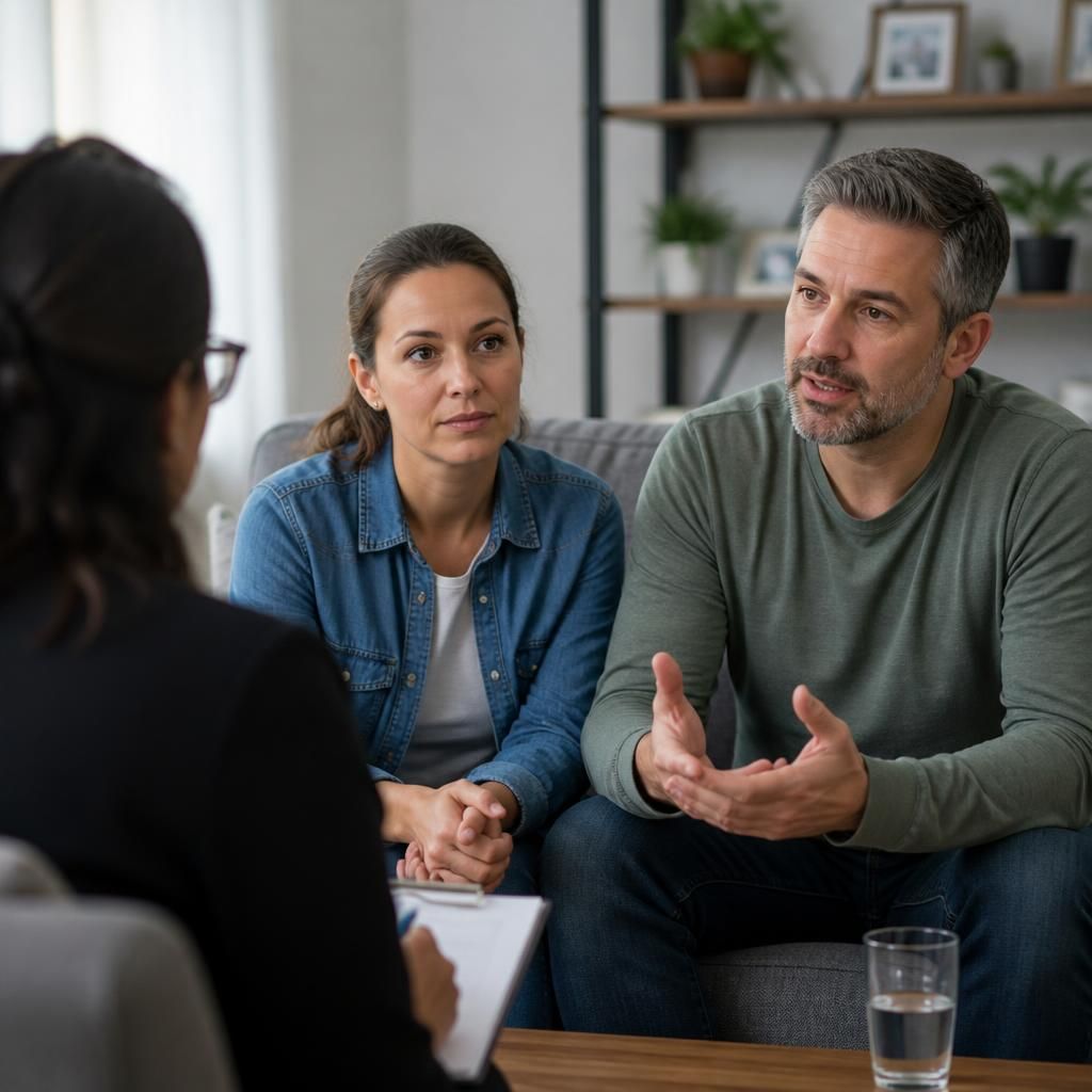 Foster carer speaking with a social worker during an assessment meeting
