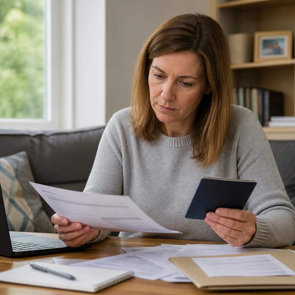 Applicant reviewing identity documents and household information for a fostering application
