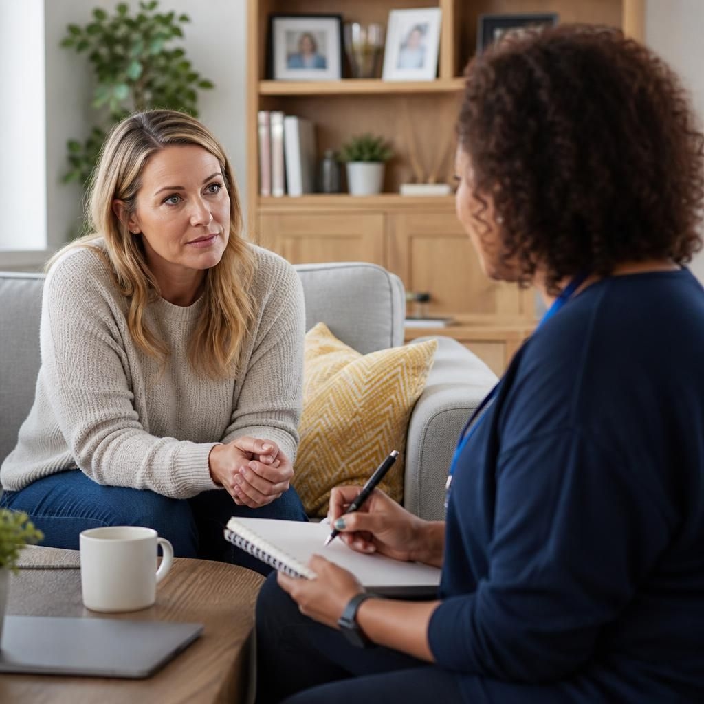 Foster carer meeting with a supervising social worker to discuss a placement