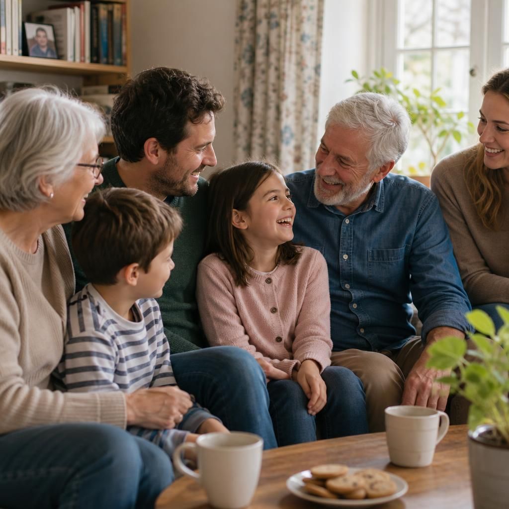 Kinship family spending time together while maintaining family connections