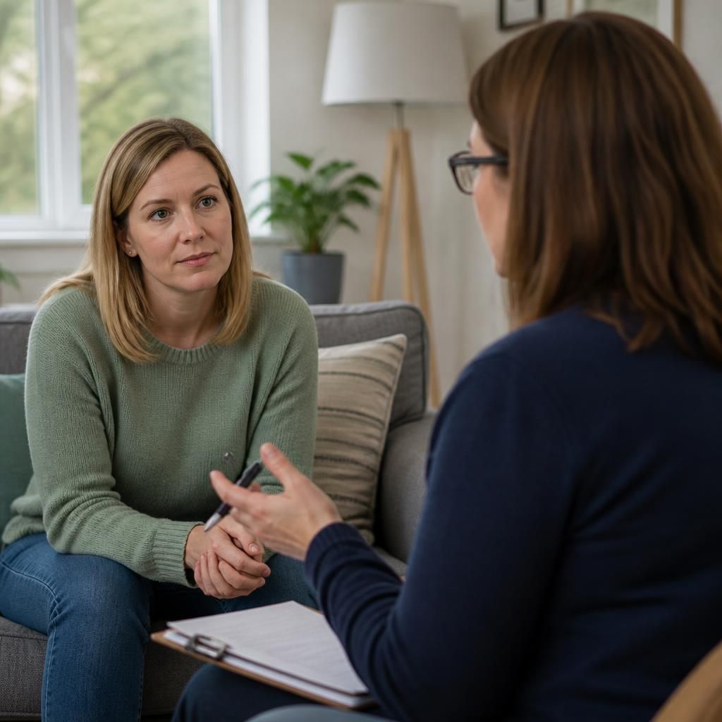 Foster carer meeting with a supervising social worker