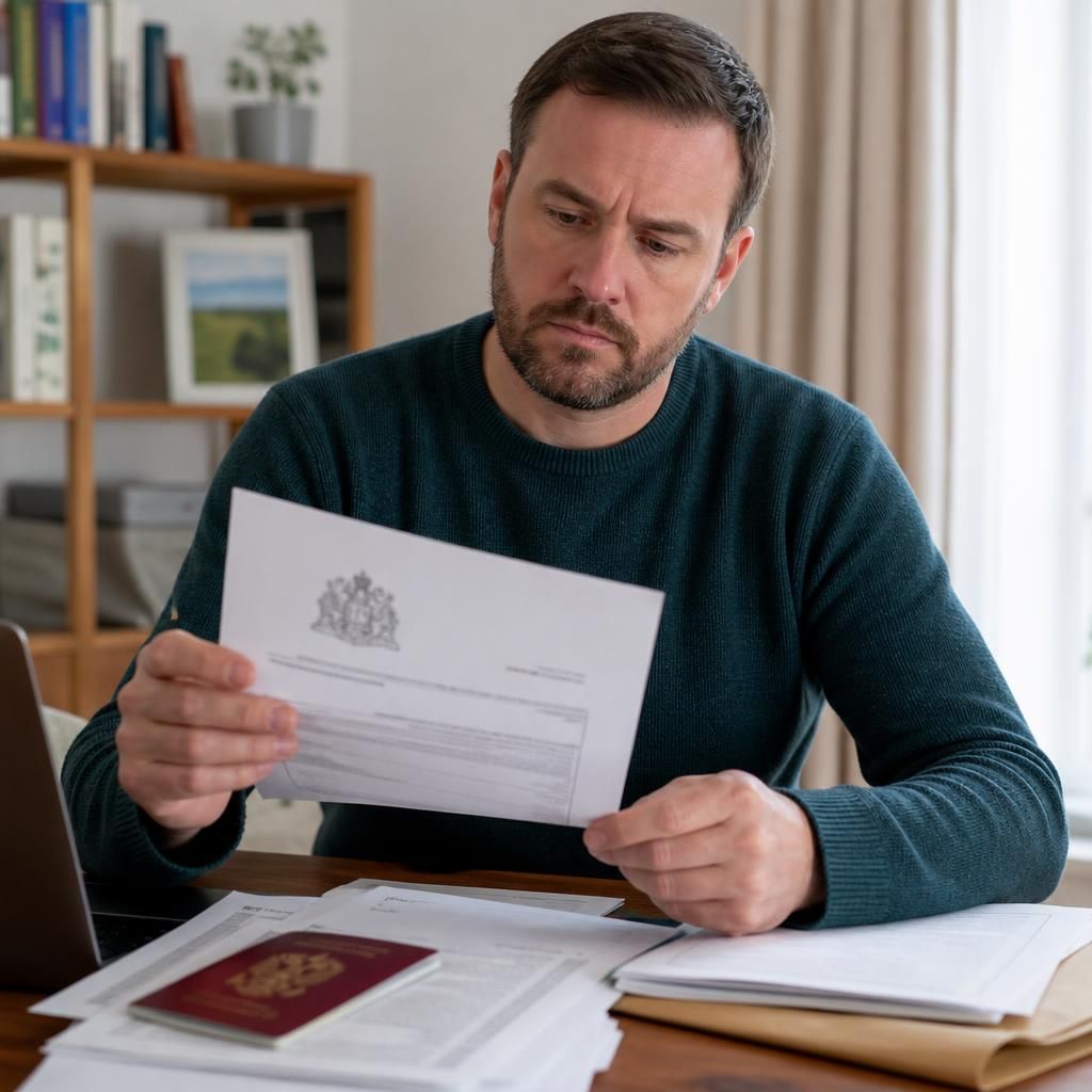 Applicant reviewing an overseas police certificate and supporting documents