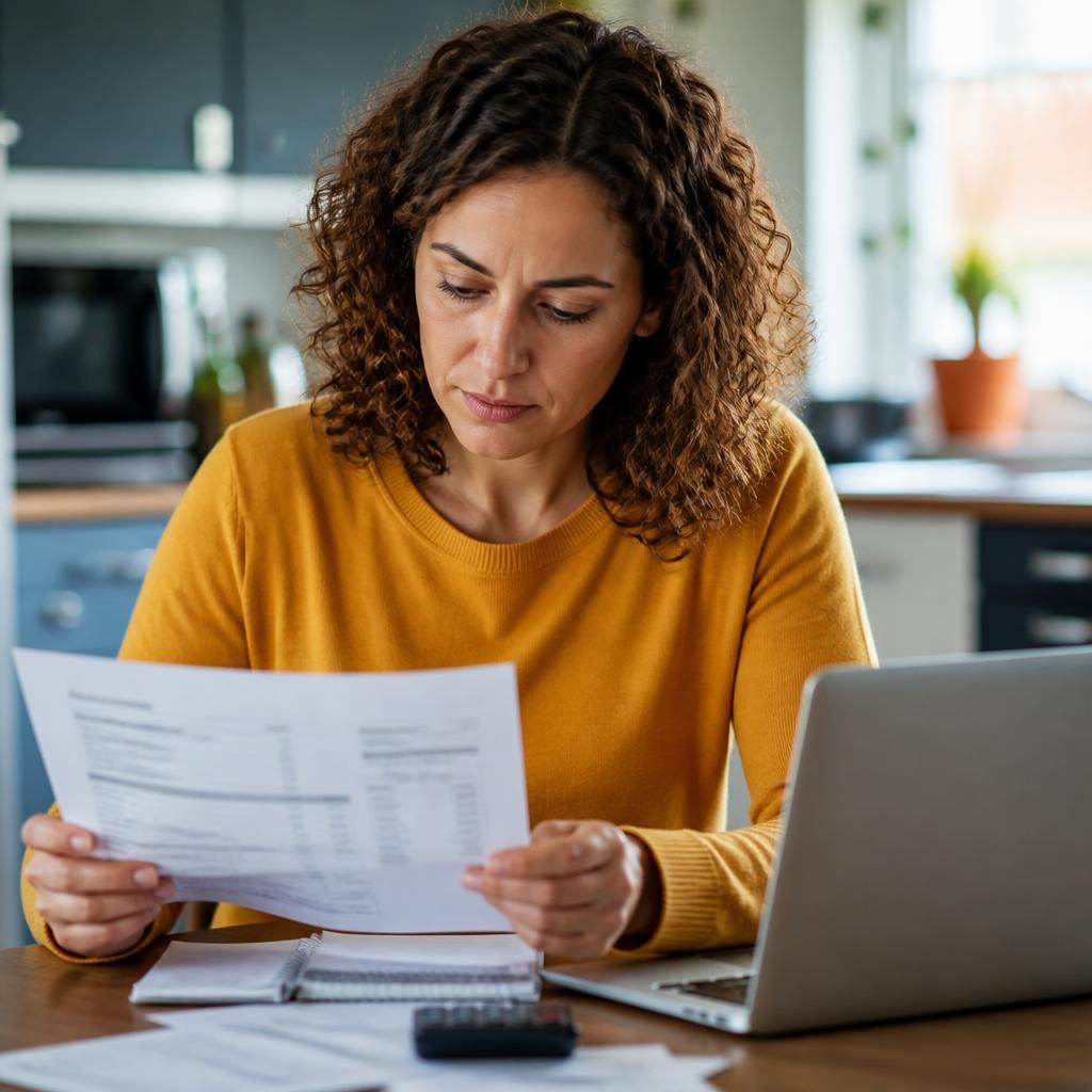 Foster carer reviewing a payment statement showing an allowance and fee