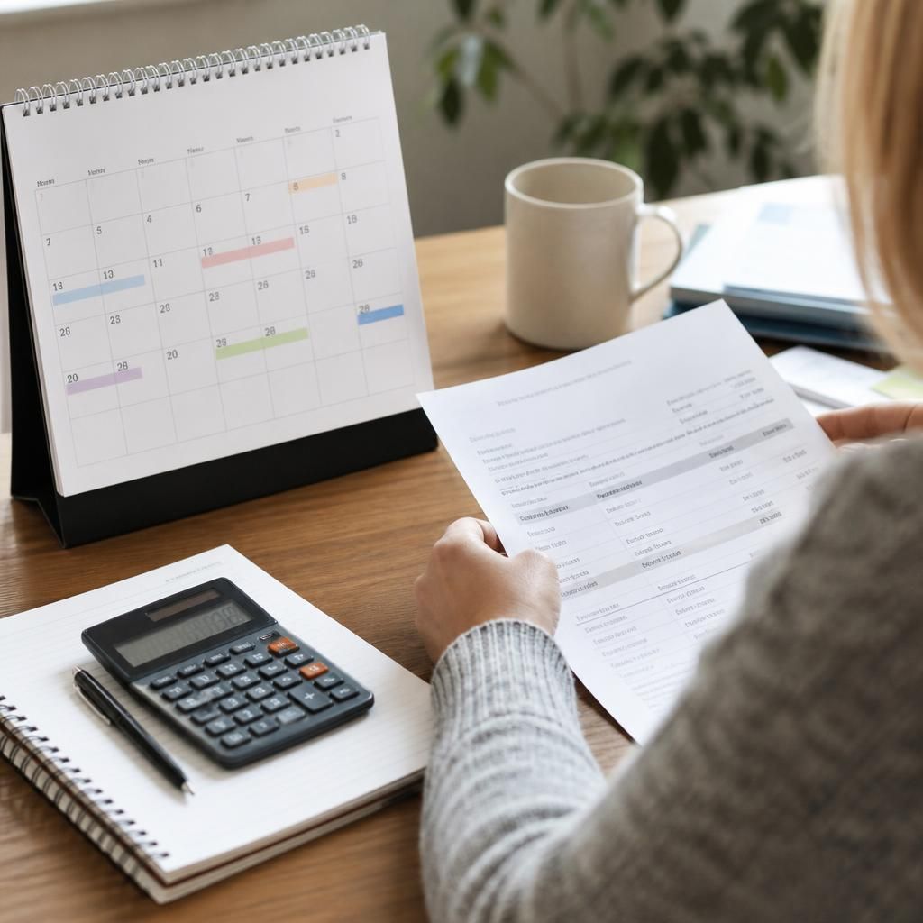 Calendar and payment statement showing scheduled foster care payments