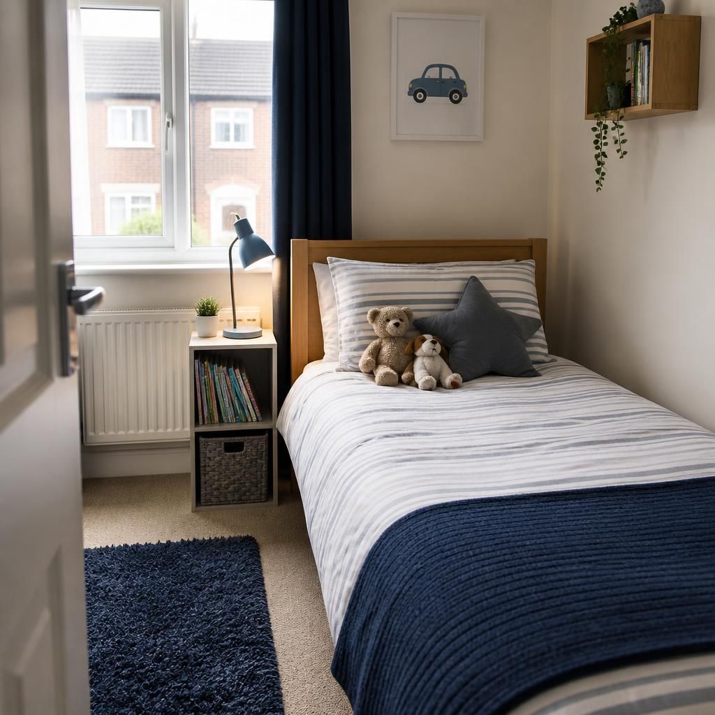 Rented family home with a child’s bedroom prepared for fostering