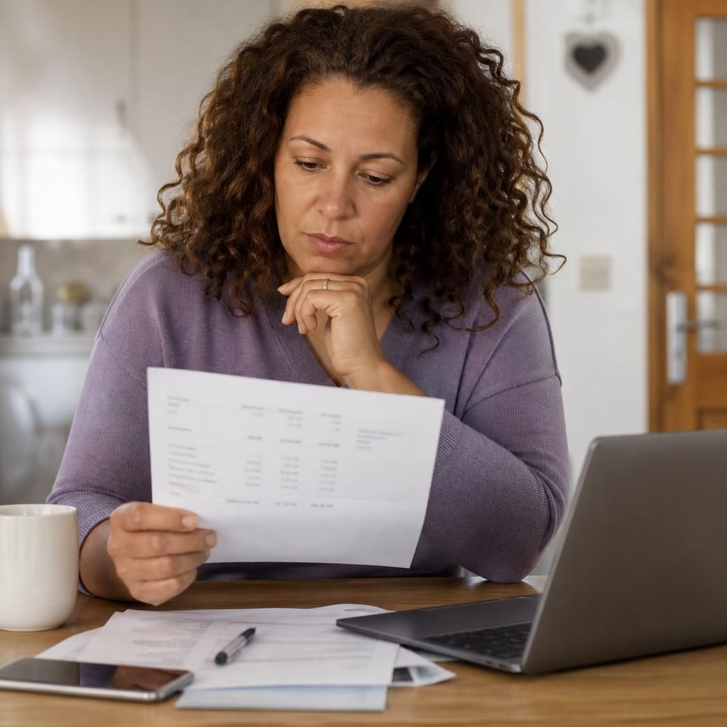 Foster carer reviewing a payment breakdown for allowance and role fee