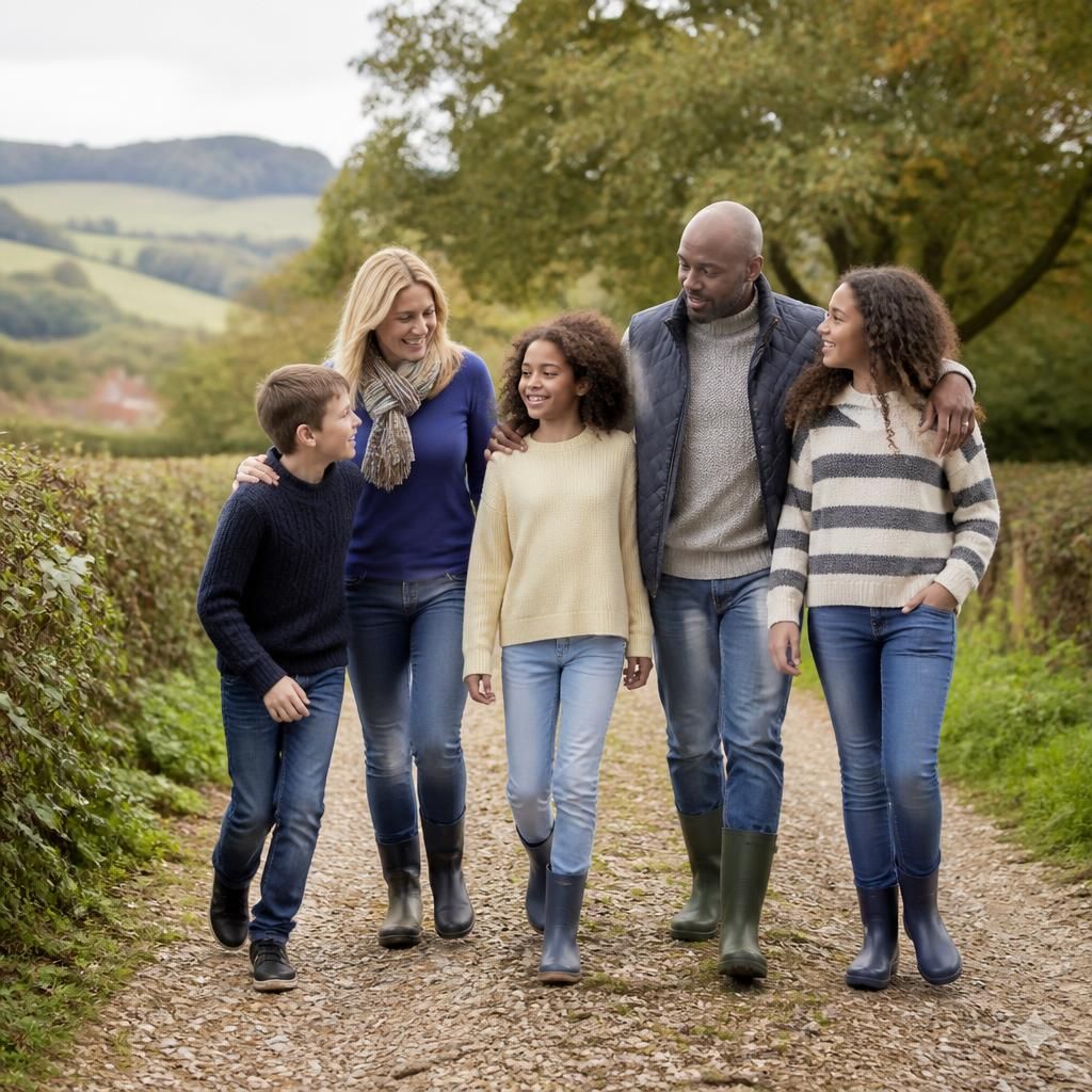 Family spending time together outdoors