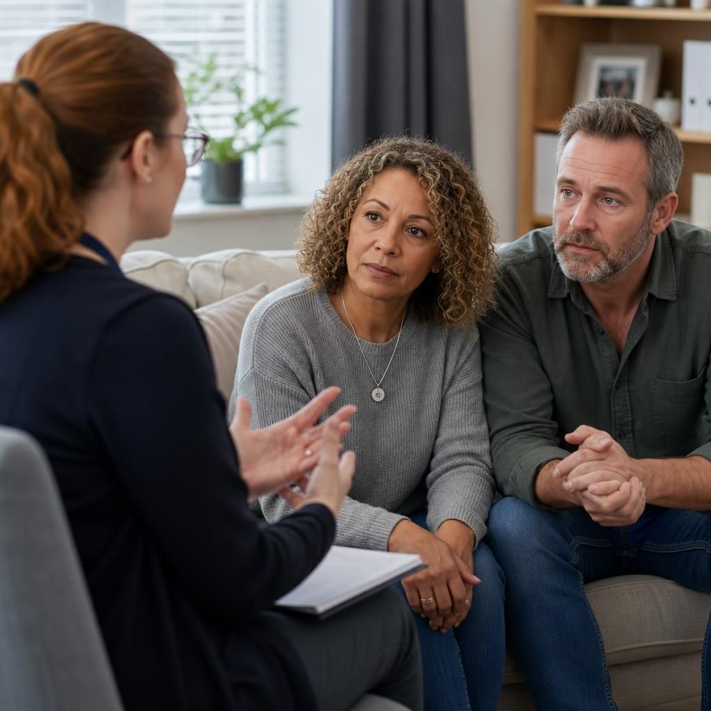 Foster carer speaking with a social worker during a placement discussion