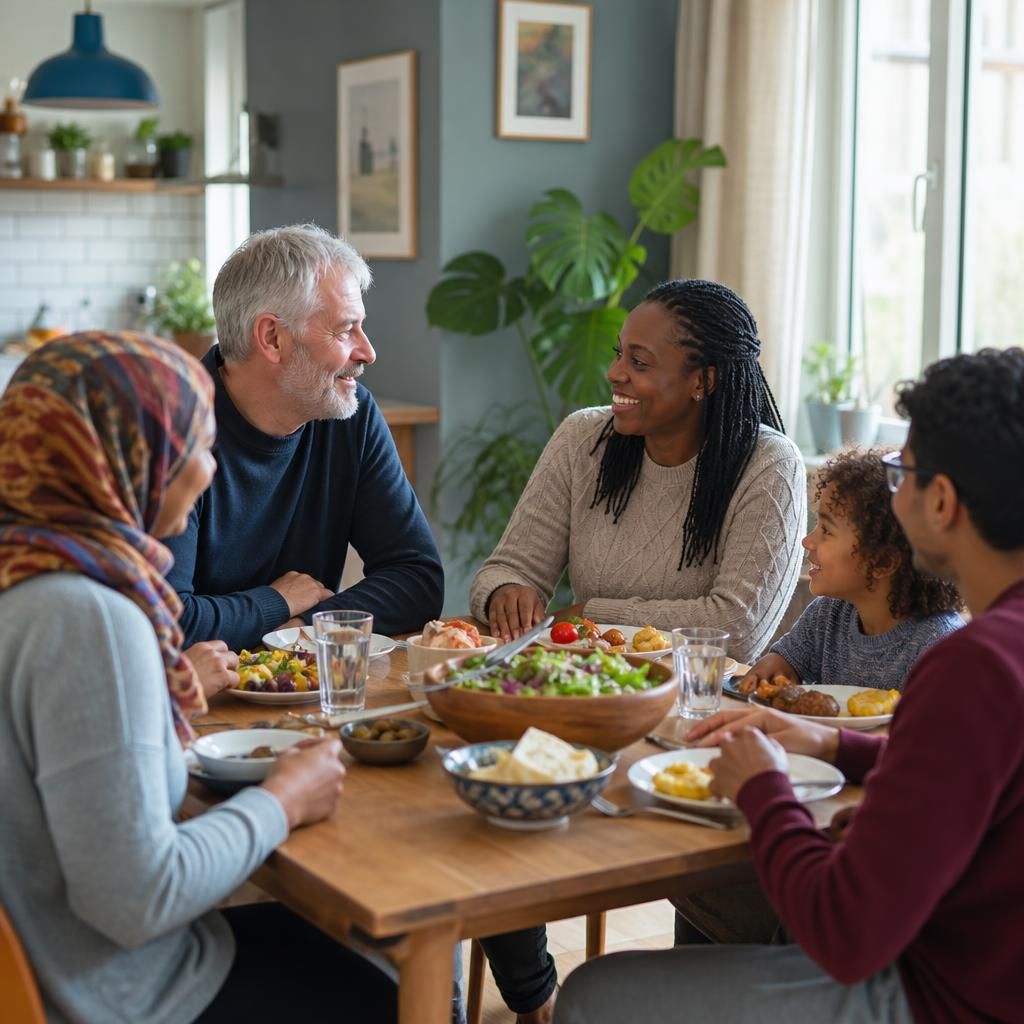 People from different backgrounds spending time together