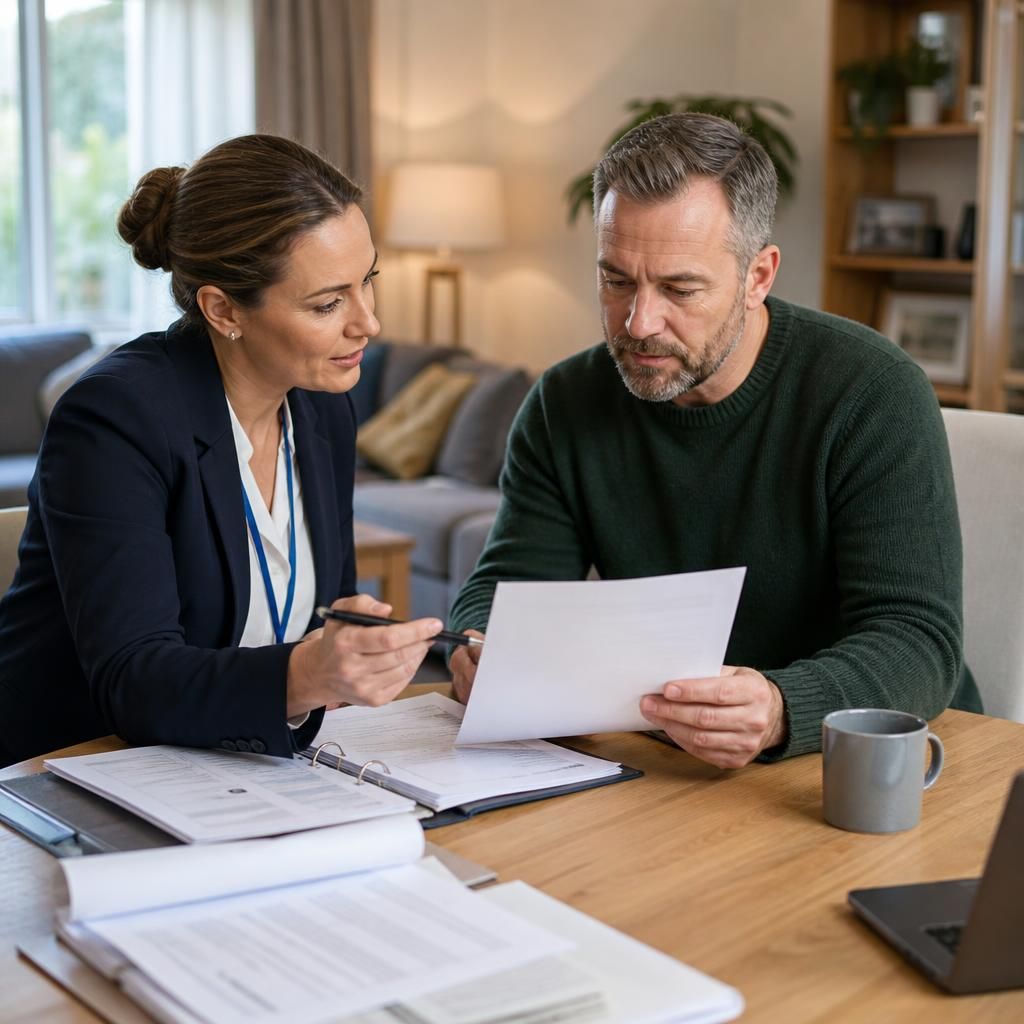 Fostering applicant reviewing address history documents with an adviser
