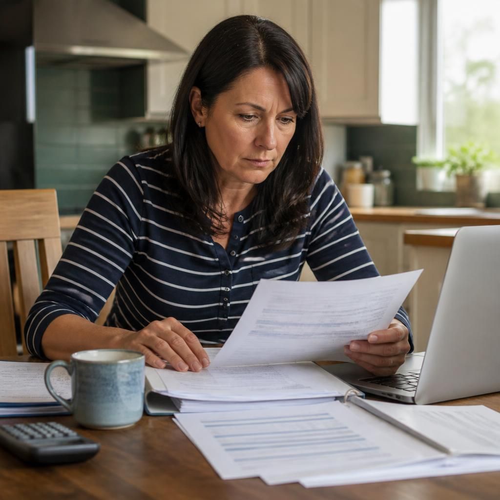 Foster carer reviewing a local authority payment policy and rate schedule