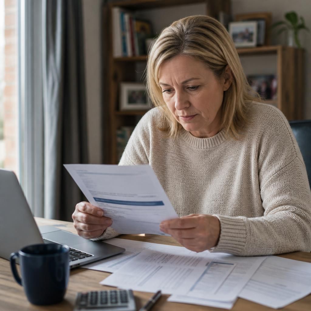 Foster carer reviewing pension arrangements after a change in circumstances